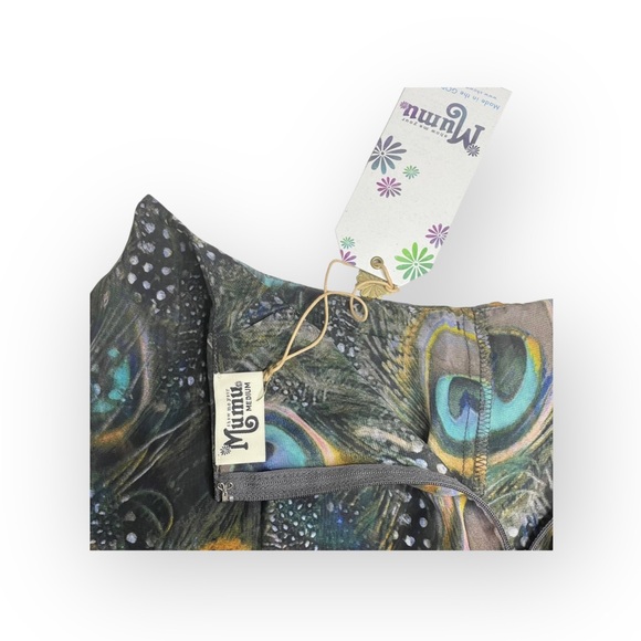 new SMYM Show Me Your Mumu ༅ Peacock Feather Print Chiffon Sawyer Shorts ༅ Med ༅ - Picture 10 of 16